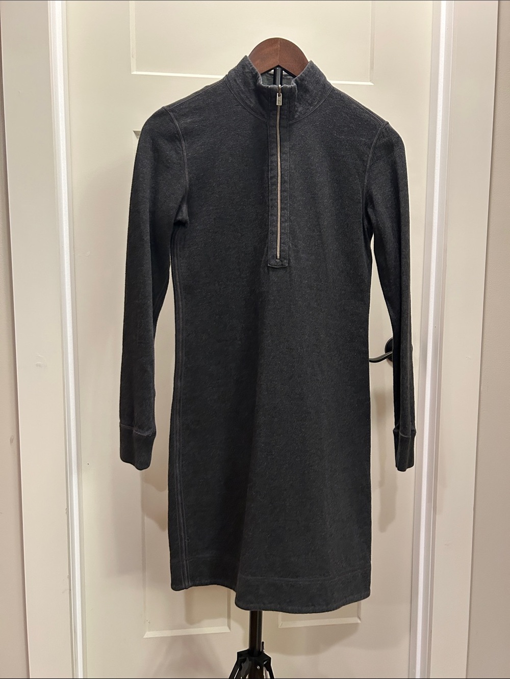 Tommy Bahama Black Half Zip Mock Neck Knit Dress Size S Casual Sweater Dress